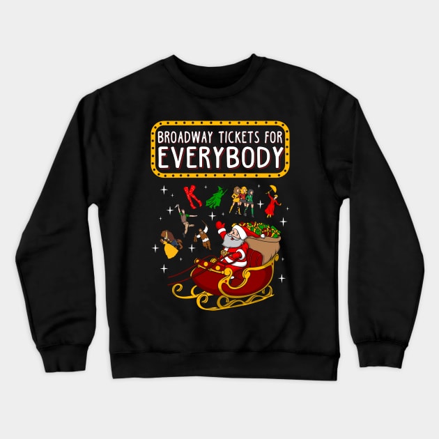Broadway Ugly Christmas Sweater Crewneck Sweatshirt by KsuAnn